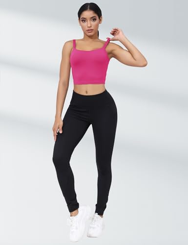Image of LUYAA Womens Workout Sports Bras Backless Padded Yoga Tank Tops Crop Twist Low Back Cami Bra for Gym