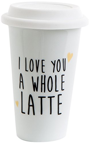 Chickidee Homeware A Whole Latte Travel Mug, White