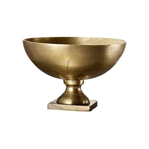 Serene Spaces Living Antique Brass Pedestal Bowl thumbnail