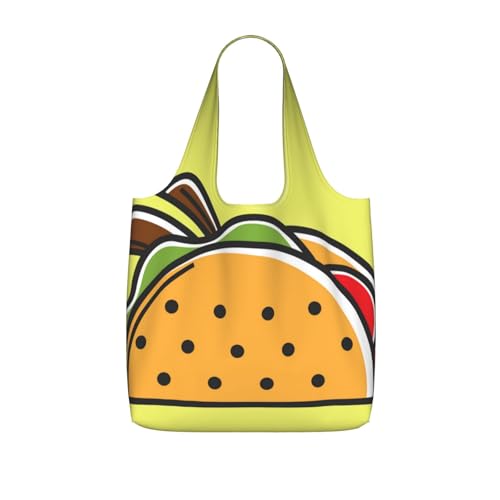 Pcoiuyb Tacos de comida mexicana,Bolsas de compras reutilizables, bolsas de supermercado plegables, bolsas de gran capacidad