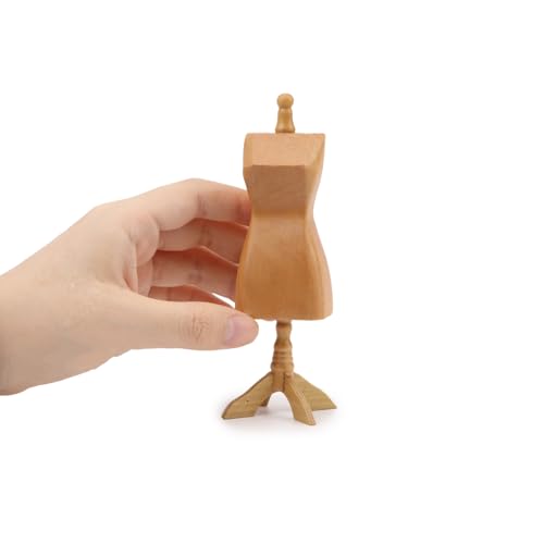 Accessoires décoration bureau mannequin en bois miniature 1/12 et support de robe