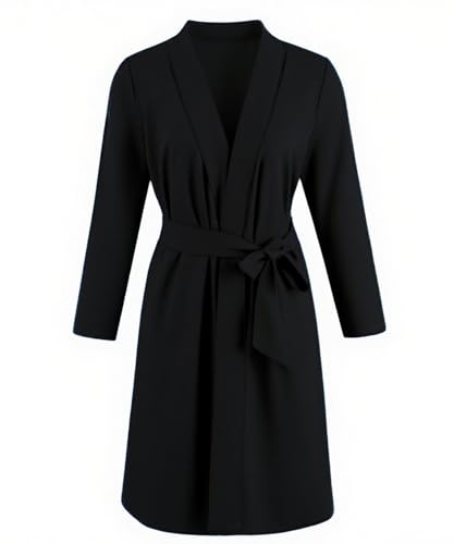 Image of SUFEINI Maternity Robe and Matching Swaddle Blanket Set, Plus Size Women Postpartum Robes Sleepwear New Mommy Gift