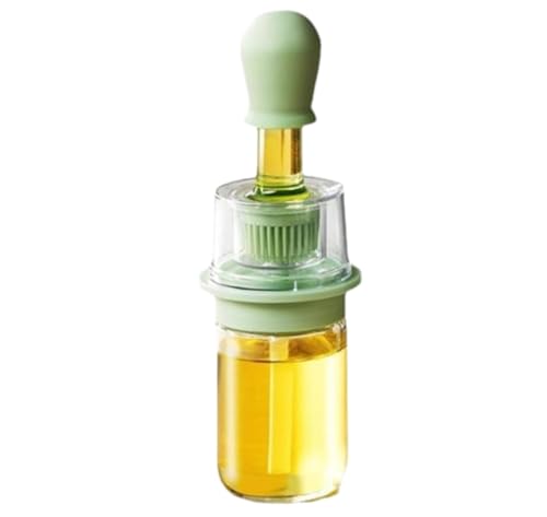 油ひき シリコン 油引き 油漉し器 オイルボトル ガラスオイルボトル オリーブオイル 醤油差し 1個 グリーン