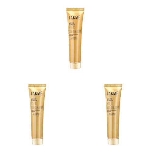 Image of Lakme Makeup+Skincare VitC Superglow Skin Perfecting Primer 30g (Pack of 3)