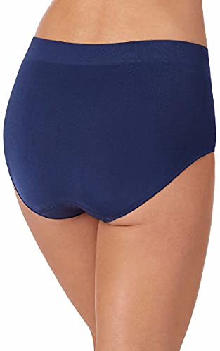 Image of Carole Hochman Women's Underwear Silky Soft Seamless Full Coverage Modern Brief Panties 5 Pack Multipack Regular & Plus Sizes