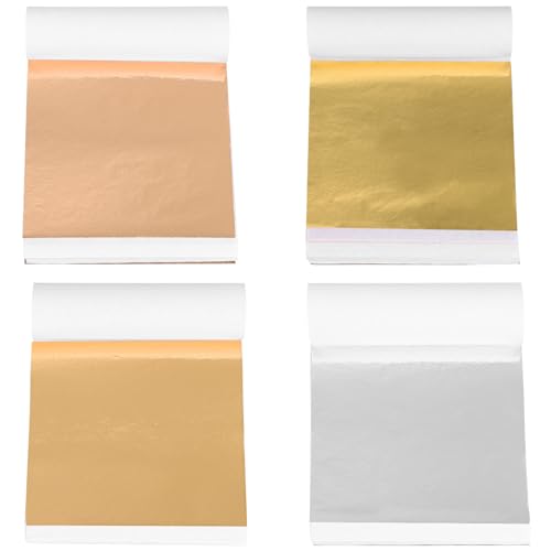 IWOWHERO 400pcs Nail Painting Foil Pieces DIY Gilding Foil Sheets Metallic Flakes Copper Flakes for Home Decor Manicure