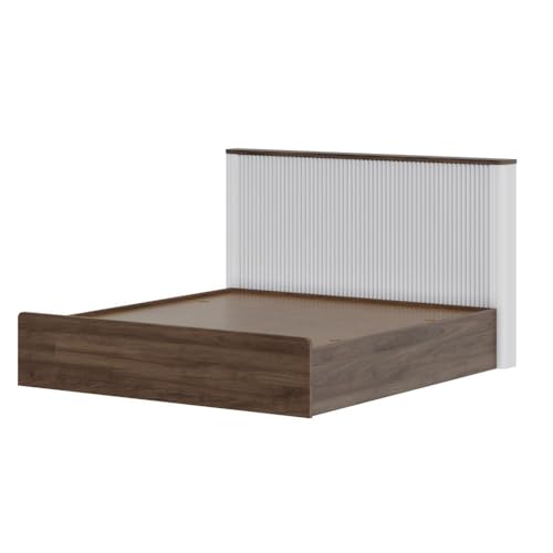 Image of Wakefit Bed | 3 Yr Warranty | King Size Bed, Comes with Storage Box, Noise Free, Density: 680-750 kg /m, Termite & Borer Resistant, Fits Mattresses Up to 8 Inches (Nix 78 x 72 - Columbian Walnut)