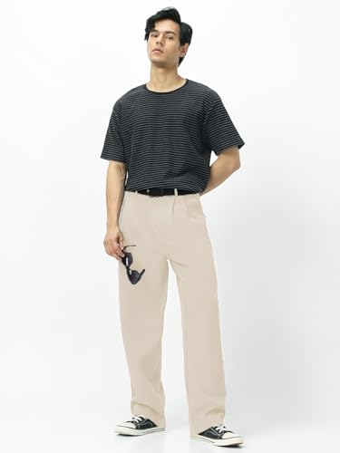 Image of Urbano Fashion Men's Loose Baggy Fit Solid Korean Pants Stretchable