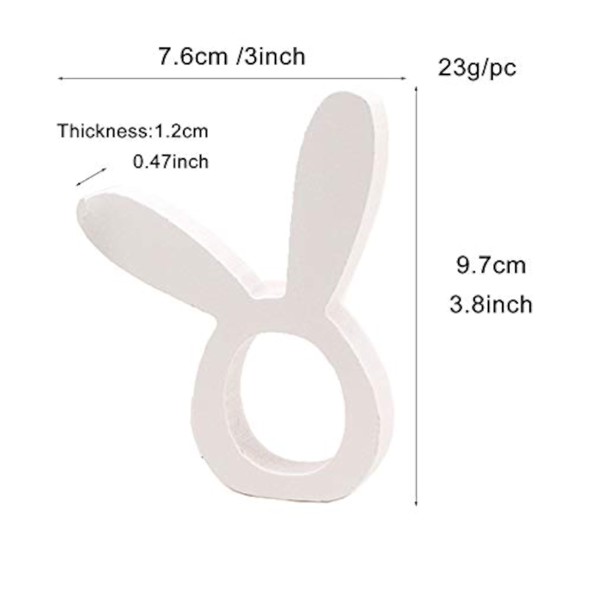 Easter Bunny Decorative Wooden Napkin Ring Holder