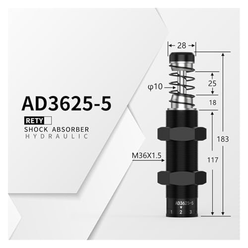 Amortisseur hydraulique AD1412 à absorption d'impact