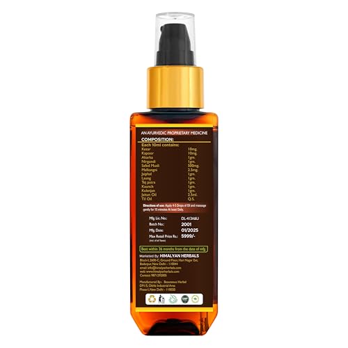 Himalyan Sutra Gold Premium Massage Oil for Men | Natural Strength & Stamina Booster Oil | For Men Only | For External Use Only | No Side Effects (Pack of 1 Bottle, 100ml)