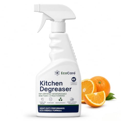 Image of EkoPower Kitchen Cleaner Degreaser | Food-Grade Cleaning Spray For Tough Grease & Burnt Grill | Remove Stubborn Stains on Steel, Copper, Stoves, Chimneys, Counter Tops, Cookware & Appliances 400ML
