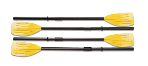 Intex 48' Paddles Plastic Ribbed French Oars Set for Inflatable Boat (2 Pairs)