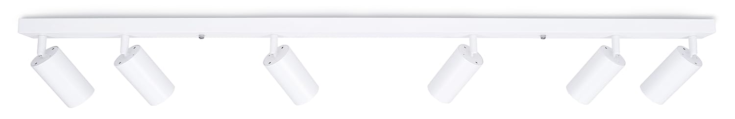 Lámpara de Superficie Viki - para Pared y Techo - GU10 - Lámpara de Foco de Superficie x5 - Blanco, 1200x170x40 mm