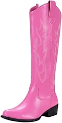Pink-round Toe Boots-9809