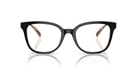 Coach HC6225U Universal Fit Prescription Eyewear Frames, Black/Transparent Blush/Demo Lens, 52 mm