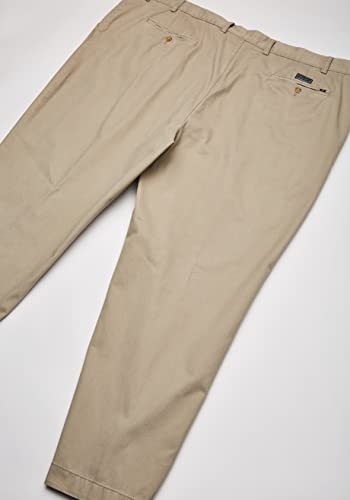 Nautica Men's Big-Tall Big and Tall Cotton Twill Flat Front Pant, True Khaki, 48W 30L - image 2