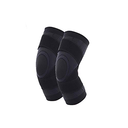 Las rodilleras deportivas pueden aliviar el dolor en las articulaciones y la artritis, correr, andar en bicicleta, rodilleras de baloncesto/correa ajustable 2 piezas (negro, S) protección
