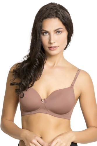 Image of Zivame Padded Non Wired 3 /4Th Coverage T-Shirt Bra - Skin