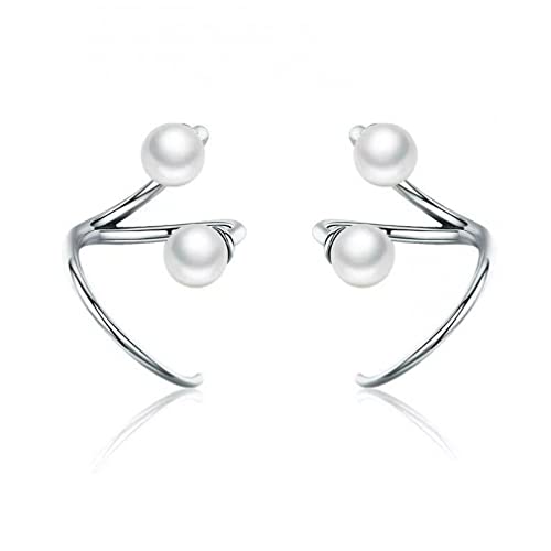 Boucles d'oreilles perle en argent sterling pour offrir un cadeau d'anniversaire mémorable