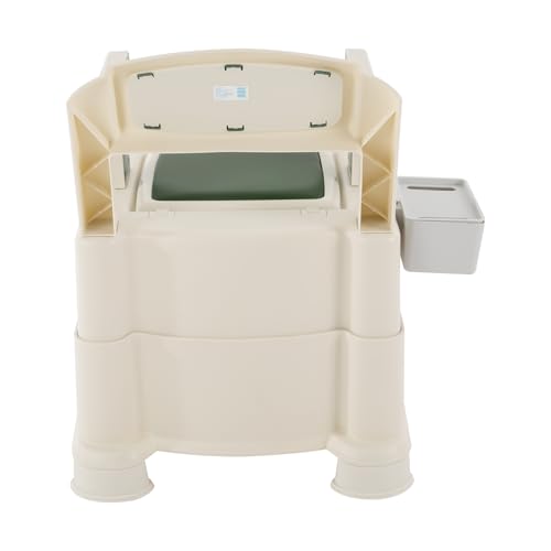 Tyvotrend Campingtoilette, Tragbare Reisetoilette mit Sensory Light und Rückenlehne, Mobile Toilette mit Abnehmbaren Armlehnen und Tissue-Box, Trockentrenntoilette für Menschen (Grün)
