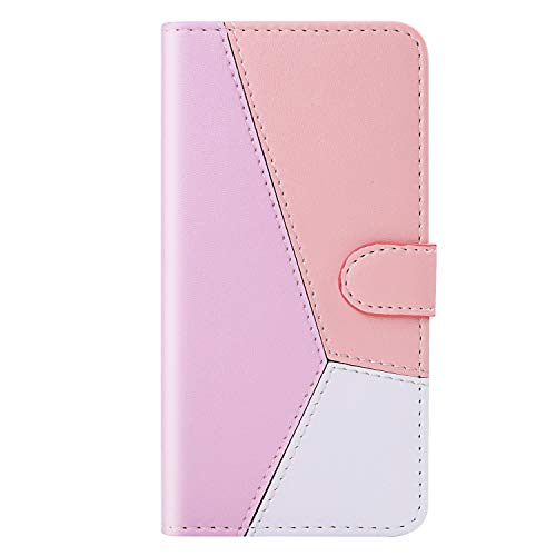 Miagon Giuntura Custodia per Huawei P20 Pro,Kickstand Slot Schede Chiusura Magnetica Flip Caso in PU Pelle Premium Portafoglio Cover,Rosa