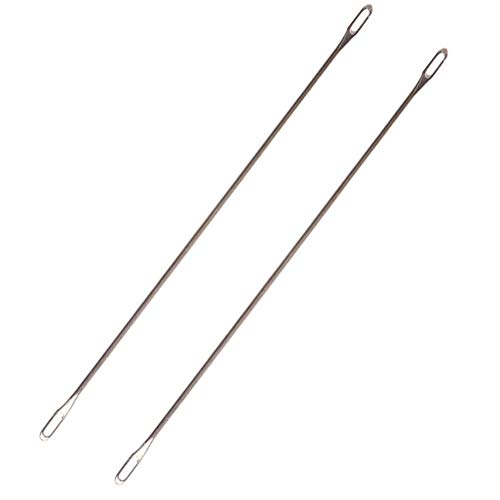 Casecover 2 Pcs Double-Eyed Aiguille pour Machine à Tricoter à la Main Artisanat Frère Accueil Outils Couture Accessoires