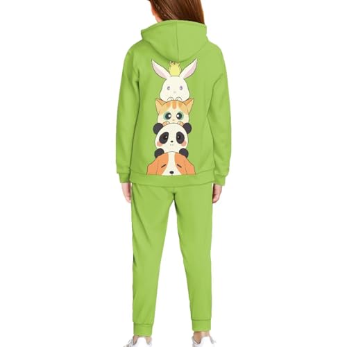 2PCS Jogger Outfits Set Fashion Tracksuit Long Sleeve Pullover Sweatshirt Sweatpants Fall Trendy Sweatsuit 5-12 Y2