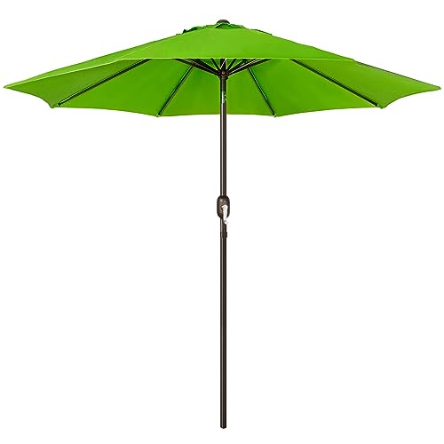 blissun 939 outdoor patio umbrella outdoor table umbrella yard umbrella market umbrella with 8 sturdy ribs push button tilt and crank