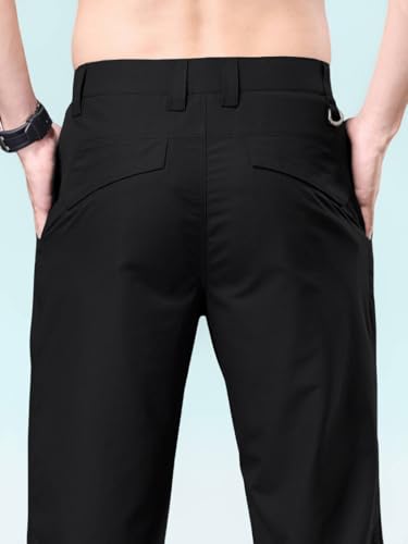 Image of TAGDO Men's Casual Trousers | Casual Pants | Cotton Pant for Men | Multi-Pocket Travel & Hiking Wear | Regular Fit | Utility D-Ring (2056)