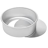 Ateco Aluminum Cake Pan with Removable Bottom, Round, 8 by 3-Inch, Silver