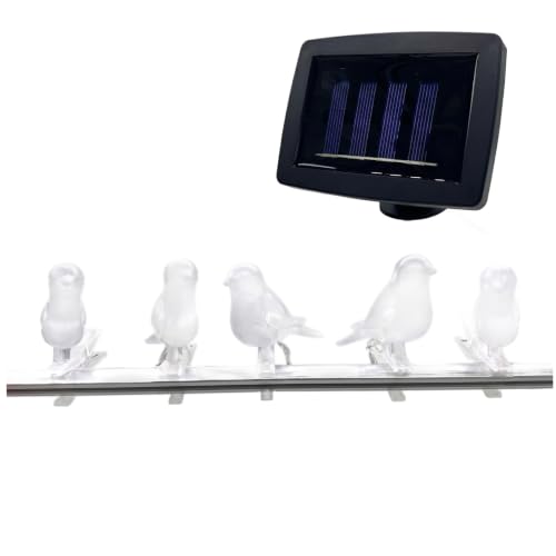 Cadena de luces solares de bonito pájaro para dar vida a tus árboles