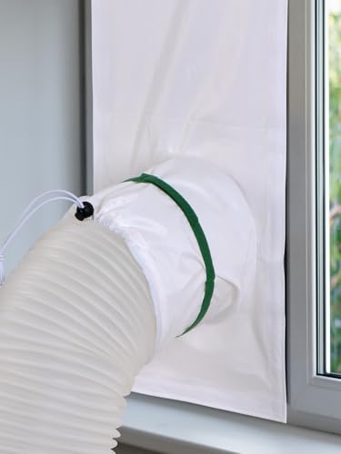 Portable Air Conditioner Window Seal with Adjustable Length 25x62~92cm, Universal Sliding AC Window Vent Kit with Adhesive Fastener