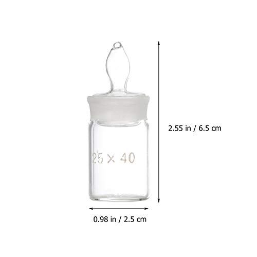 ULTECHNOVO 2Pcs Pesando Garrafa Com Rolha Esmerilada Intercambiáveis 25 * 40Mm