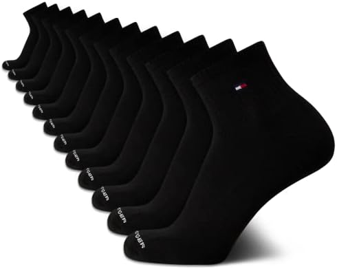 Tommy Hilfiger Mens 12 Pack Cushioned Quarter Athletic Socks Arch Support