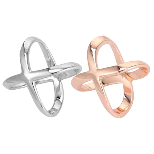 HANABASS Hebillas para Asegurar y Embellecer Diseño Cruzado Liso Bufandas para de Aleación 2 Piezas en Estilo Elegante y Clásico Bufandas y Chales