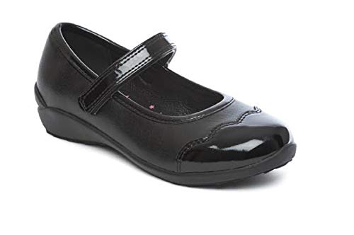 Chatterbox Mary Jane/T Bar Negro Zapatos escolares Talla 4 5 6 7 8 9 10 11 12 bebés, color Rosa, talla 25 EU