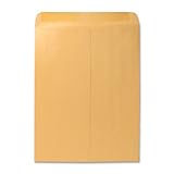 Quality Park Heavyweight Catalog Envelopes, Gummed, Brown Kraft, 12 x 15.5, 100 per Box, (41967)