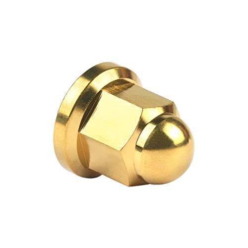 Image of Titanium M6 M8 M10 Dome Head Acorn Nuts for Bicycle Motorcycle Exhaust Pipe Car Pack of 6 (M8, Gold)