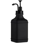 Enra Glass Soap Dispenser,17oz Black Bathroom Soap Dispenser,Hand Liquid Soap Dispensers With Sta...