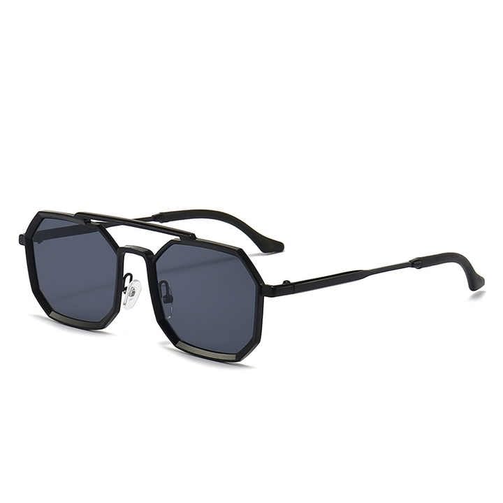 Hexagonal Sunglasses SoleilSophistique: Elevate Your Eyewear Experience with Our Sophisticated Sunglasses-image-5