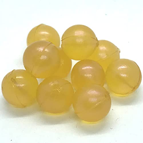 BnR Tackle SBYR14 Soft Beads, 14mm, Yeller Roe Neutral Buoyancy, 10/Pack