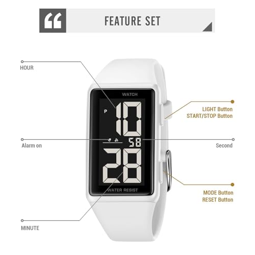 Fashion Unisex Big Numbers Rectangle Face Outdoor Sport Wrist Watch Mens Ladies Waterproof Day Date Aralm Stopwatch Digital Watch3