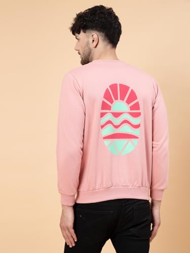 Image of Rigo Fleece Printed Round Neck Sweatshirt for Men | Full Sleeves Sweatshirt for Men | Casual Wear & Stylish Sweatshirts for Men