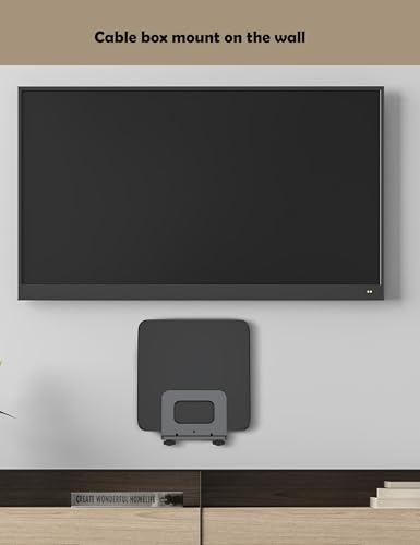 Support mural routeur WiFi commutateur et mini PC noir