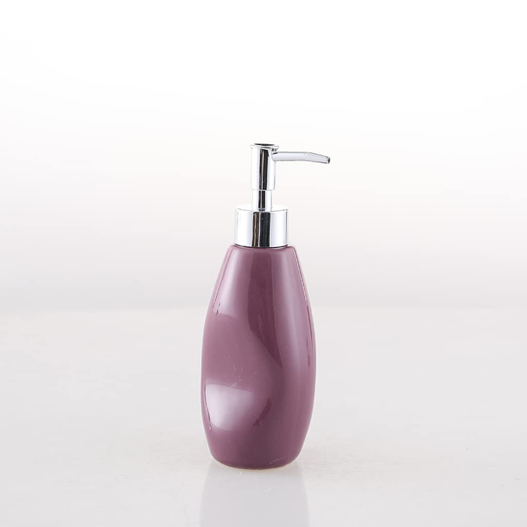Recargable Bomba dispensadora de jabón de cerámica, con Capacidad para 280 ml de líquido para Lavar a Mano, diseño Decorativo para Cocina y baño, 7,2 * 4,4 * 19,8 cm Dispensadores