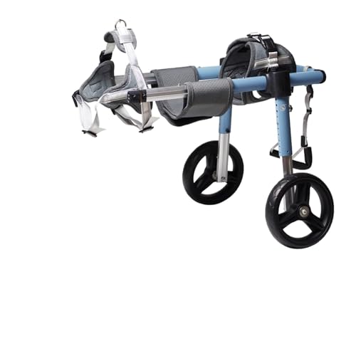 Silla de ruedas para perros ligera y ajustable: paseos cómodos en color azul XS