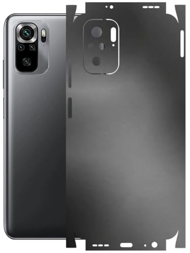 Image of AtOdds - Full Body Back Screen Guard Protector Film - Lamination Wrap Skin Sticker Compatible with REDMI Note 10 | Scratchproof Matte Finish (Metallic Grey)
