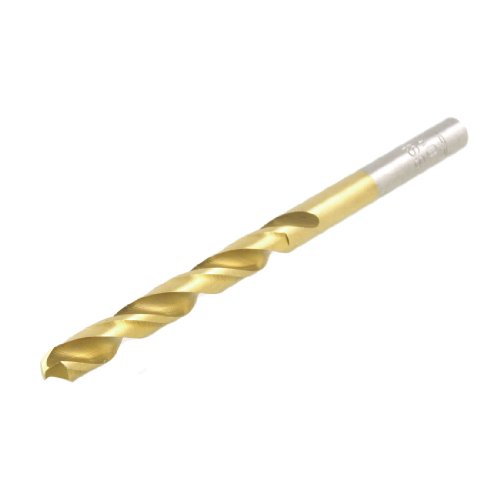 Aexit 5mm Diameter Tool Holder Straight Drill Hole Gold Tone Twist Drill Bit Model:86as153qo103
