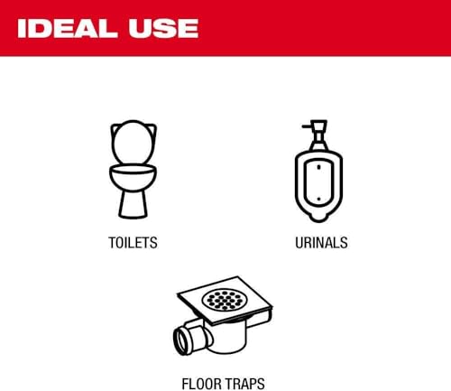For Milwaukee 3577-21 M12 12V TRAPSNAKE 2-Tool Cordless Brushed Combo Kit,4\' Urinal Auger(3574-21),6\' Toilet Auger(3576-21),With LED Light And Radio.